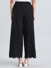 Load image into Gallery viewer, Go Colors Black Cotton Hakoba Palazzo