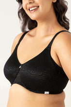 Load image into Gallery viewer, Amante Mystic Elegance Non-padded Wired Minimizer Bra - Black
