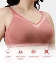Load image into Gallery viewer, Enamor Full Support Super Lift Women's Cotton Everyday Minimizer Bra - Non Padded, Wirefree, Full Coverage - A112 (Available in Plus sizes) (Rosette)
