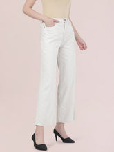 Load image into Gallery viewer, Go Colors Cream Twill Wide Pants