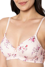 Load image into Gallery viewer, Amante Smooth Charm Padded Non-Wired T-Shirt Bra - Rosewater Print 10606