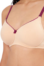 Load image into Gallery viewer, Amante Comfort Dream Padded Non-wired T-shirt Bra - Hazelnut & Plum Caspia 91901