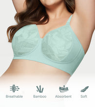 Load image into Gallery viewer, Enamor BambooBliss Full Support Bra, Non-Padded, Wirefree, High Coverage - IB26 (Jade Green)