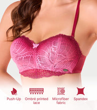 Load image into Gallery viewer, Enamor F192 Padded Wire-Free High Coverage Scallop Wave Balconette - Coral Wave