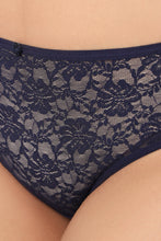 Load image into Gallery viewer, Amante Floral Romance Three-Fourth Coverage Low Rise Bikini Panty - Midnight 10306