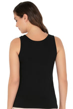 Load image into Gallery viewer, Amante Broad Strapped Body Hugging Cotton Tank Top (Pack of 2) - Black-Nude 76802