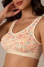 Load image into Gallery viewer, Amante Easy Slip-On Non-Padded Non-Wired Cotton Bra - Daisy Print