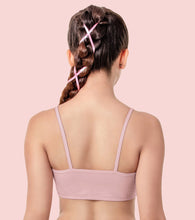 Load image into Gallery viewer, Enamor Innovations Antimicrobial, Cami Neck , Front Double Layer Women's Cotton Beginner's Bra - Pop-On Style, Non Padded, Wirefree, High Coverage - BB02 (Pearl)