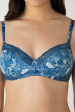 Load image into Gallery viewer, Amante Demure Padded Non-Wired Demi Bra - Floral Fusion Print 05701