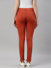 Load image into Gallery viewer, Go Colors Rust Cotton Polyester Super Stretch Jeggings