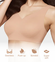 Load image into Gallery viewer, Enamor Innovations Invisi Encircle lift, Ultra smooth, Bonded, Slip-on, Women's T-Shirt Bra - Seamless, No-Pinch, No-Dig, Padded, Wirefree, High Coverage- IO01 (Skin)