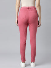 Load image into Gallery viewer, Go Colors Coral Cotton Polyester Super Stretch Jeggings