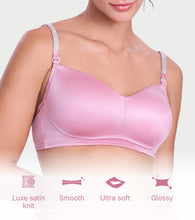 Load image into Gallery viewer, Enamor Curve Enhancing Satin T-Shirt Bra - Padded, Non-Wired, High Coverage - F184 (Cosmetic Pink)