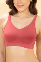 Load image into Gallery viewer, Amante Pure Comfort Cotton Non-Padded Non-Wired Minimizer Bra - Mineral Red 107201
