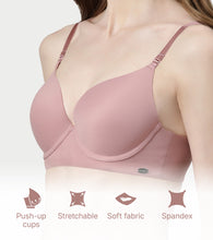 Load image into Gallery viewer, Enamor Innovations Transform Gel-Cup, Air-Brush Enhancer, Double Push-Up Women's Bra - Powder finish, Padded, Wired, Medium Coverage - F114 (Nostalgia Rose)