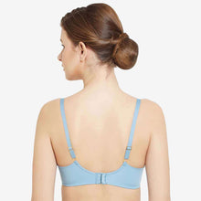 Load image into Gallery viewer, Wacoal Looping Padded Non-wired 3/4th Cup Everyday Wear Medium coverage Lace Bra - Blue LSF100