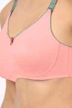 Load image into Gallery viewer, Amante Comfort Concealer Non-padded & Non-wired Bra - Candlelight Peach & Olive Green 91801