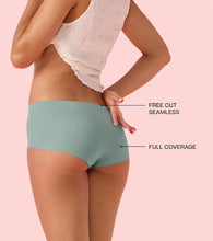 Load image into Gallery viewer, Enamor PS40 Innovations Invisi, All Day Comfort, Mid Waist Boyshorts Panty for Women - No Visible Panty Lines, Breathable, Sweat wicking, Free Cut, Full Coverage - Pack of 1 (Jadeite)