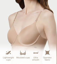 Load image into Gallery viewer, Enamor Innovations Ecolite, Smoother Perfect Lift Women's T-Shirt Bra - Crush Proof Cups, Padded, Wired, High Coverage - F057 (Honey Beige)