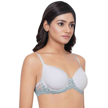 Load image into Gallery viewer, Wacoal Embrace Lace Contour Padded Wired 3/4th Cup Everyday Wear Medium coverage T-Shirt Bra - Light Blue 853191