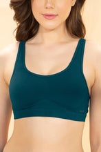 Load image into Gallery viewer, Amante Active Cotton Padded Non-Wired Sports Bra - Reflecting Pond 106901