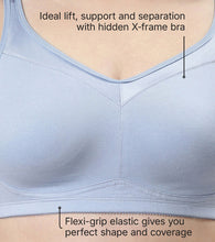 Load image into Gallery viewer, Enamor Full Support Super Lift Women's Cotton Everyday Minimizer Bra - Non Padded, Wirefree, Full Coverage - A112 (Available in Plus sizes) (Chambray Melange)
