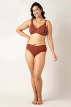Load image into Gallery viewer, Amante Mystic Curves Non-padded Wired Minimizer Bra - Mahogany