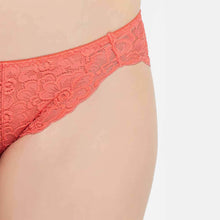 Load image into Gallery viewer, Wacoal Plush Desire Low Waist Medium Coverage Bridal Wear Lace Bikini Panty - Coral IAS090