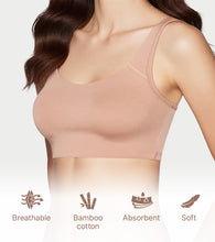 Load image into Gallery viewer, Enamor BambooBliss Pop-on Bra, Non-Padded, Wirefree, High Coverage - IB06 (White/Honey Beige)-Pack of 2