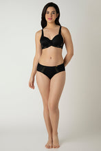 Load image into Gallery viewer, Amante Glam Lace Padded Wired Balconette Bra - Black 05301