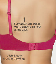 Load image into Gallery viewer, Enamor Innovations Invisi Shaper lift, Ultra smooth, Bonded, Women's T-Shirt Bra - Seamless, No-Pinch, No-Dig, Padded, Wirefree, Medium Coverage- IO02 (Cherry Pink)