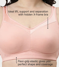 Load image into Gallery viewer, Enamor Full Support Super Lift Women's Cotton Everyday Minimizer Bra - Non Padded, Wirefree, Full Coverage - A112 (Available in Plus sizes) (Peach Blush)