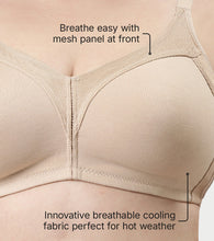 Load image into Gallery viewer, Enamor Innovations Fabcool Full Support Everyday Full Figure Bra - Jiggle Control and Antimicrobial, Non-Padded, Wirefree, Full Coverage Women's Bra - AB75 (Available in Plus Sizes) (Pale Skin)