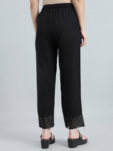 Load image into Gallery viewer, Go Colors Black Organza Ethnic Pant