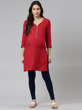 Load image into Gallery viewer, Go Colors Navy Cotton Stretch Maternity Legging