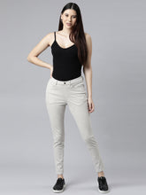 Load image into Gallery viewer, Go Colors Grey Mist Cotton Polyester Super Stretch Jeggings