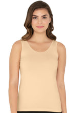 Load image into Gallery viewer, Amante Broad Strapped Body Hugging Cotton Tank Top (Pack of 2) - Black-Nude 76802