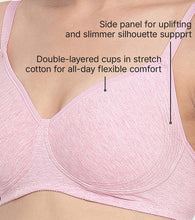 Load image into Gallery viewer, Enamor Innovations Fabcool Encircled Side Support Shaper, Non Padded, Wirefree, High Coverage, Women's Cotton Everyday Bra - A042 (Available in Plus Sizes) (Orchid Melange)