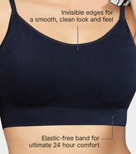 Load image into Gallery viewer, Enamor Innovations Flexi Free Ultra Smoothening Seamless Women's T-Shirt Bra - No-Pinch, Padded, Wirefree, Full Coverage - F037 (Lisbon Blue) (Lisbon Blue)