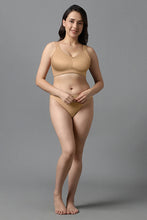Load image into Gallery viewer, Amante Airy Padded Non-wired Support Bra - Sandalwood 93801