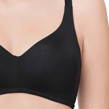 Load image into Gallery viewer, Wacoal Basic Mold Padded Non Wired Full Coverage Everyday T-Shirt Bra - Black WB75250IN