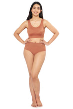 Load image into Gallery viewer, Amante Skins Support Solid Non Padded Non-Wired Scoop Neck Cami Bra - Caramel Nude 83501