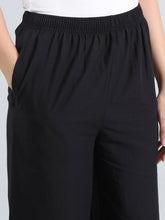 Load image into Gallery viewer, Go Colors Black Cotton Hakoba Palazzo