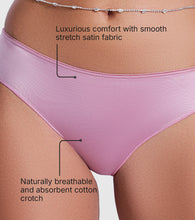 Load image into Gallery viewer, Enamor P184 Smooth Stretch Satin Bikini Panty for Women - Low Waist, Outer Elastic, Medium Coverage (Cosmetic Pink)