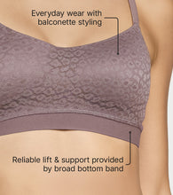 Load image into Gallery viewer, Enamor Lit Balconette Bra for Women Padded, Wire-Free, Medium Coverage, Lace Jacquard on Cups - SMB02 (Deep Taupe)