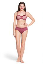 Load image into Gallery viewer, Amante Satin Touch Strapless Padded wired Lace Bra - Autumn Rose 88101
