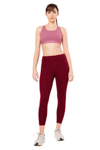 Load image into Gallery viewer, Amante Energize Medium Impact Round Neck Sports Bra - Heather Rose 98701
