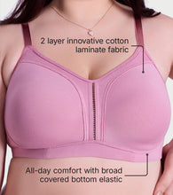 Load image into Gallery viewer, Enamor Jiggle Control Full Support Everyday Bra - Non Padded, Non-Wired, Full Coverage - A197 (Cosmetic Pink)