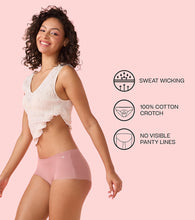 Load image into Gallery viewer, Enamor PS40 Innovations Invisi, All Day Comfort, Mid Waist Boyshorts Panty for Women - No Visible Panty Lines, Breathable, Sweat wicking, Free Cut, Full Coverage - Pack of 1 (Nostalgia Rose)