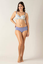 Load image into Gallery viewer, Amante Smooth Charm Padded Wirefree Bra - Blossoms De Blue Pr 10606